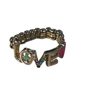 Gold Love Ring with Multicolor Accents